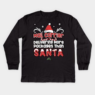 Mail Carrier Delivery - Funny Christmas Santa lover X-mas print Kids Long Sleeve T-Shirt